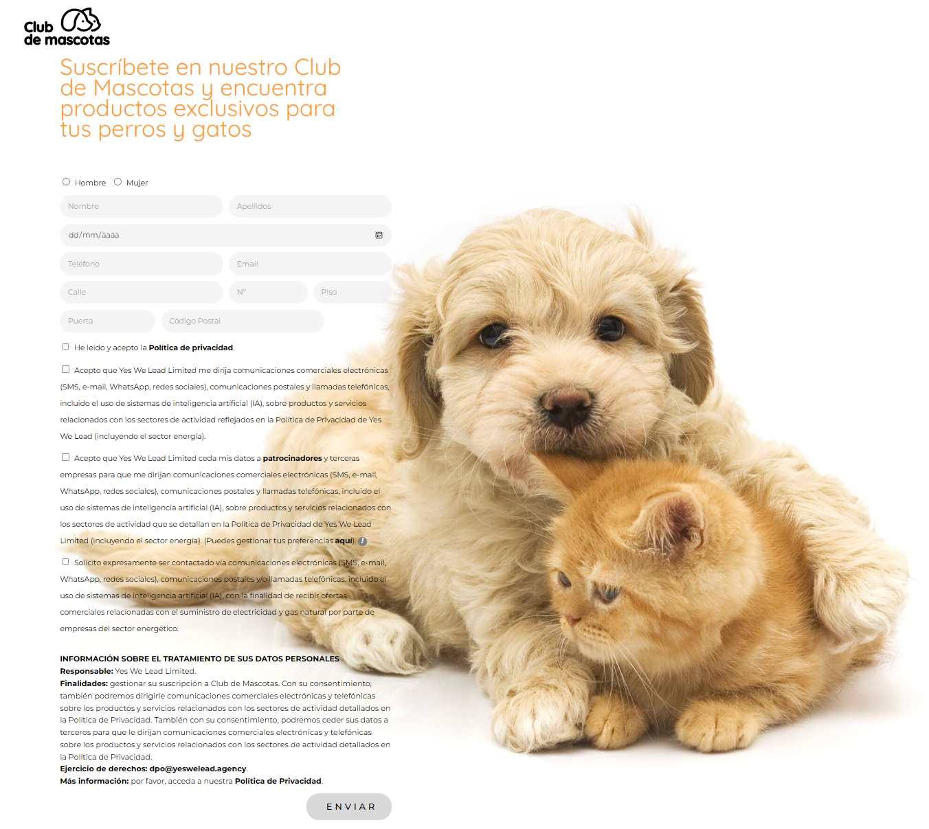 This platform offers exclusive products for dogs and cats through a private club, where users can receive commercial offers related to the care of their pets.